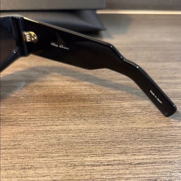 Rick Owens Gene Black Oversized Sunglasses